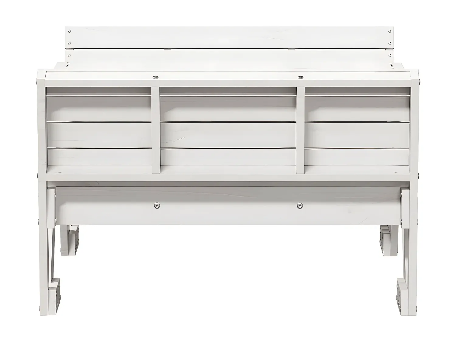 Kindertisch aus Massivholz - Weiß 88x122x58 cm