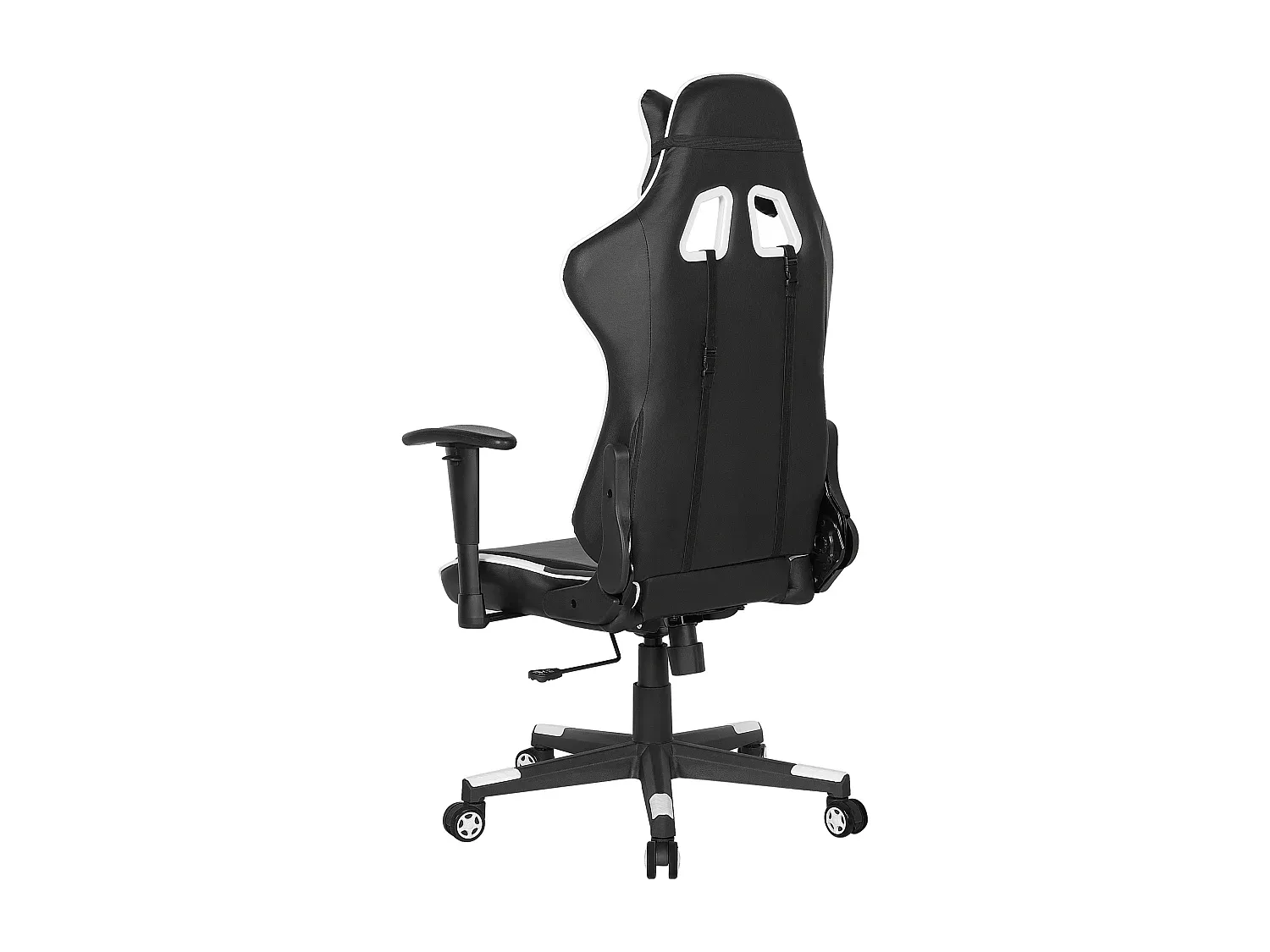 Ergonomischer Bürostuhl mit Fußstütze, Schwarz-Weiß