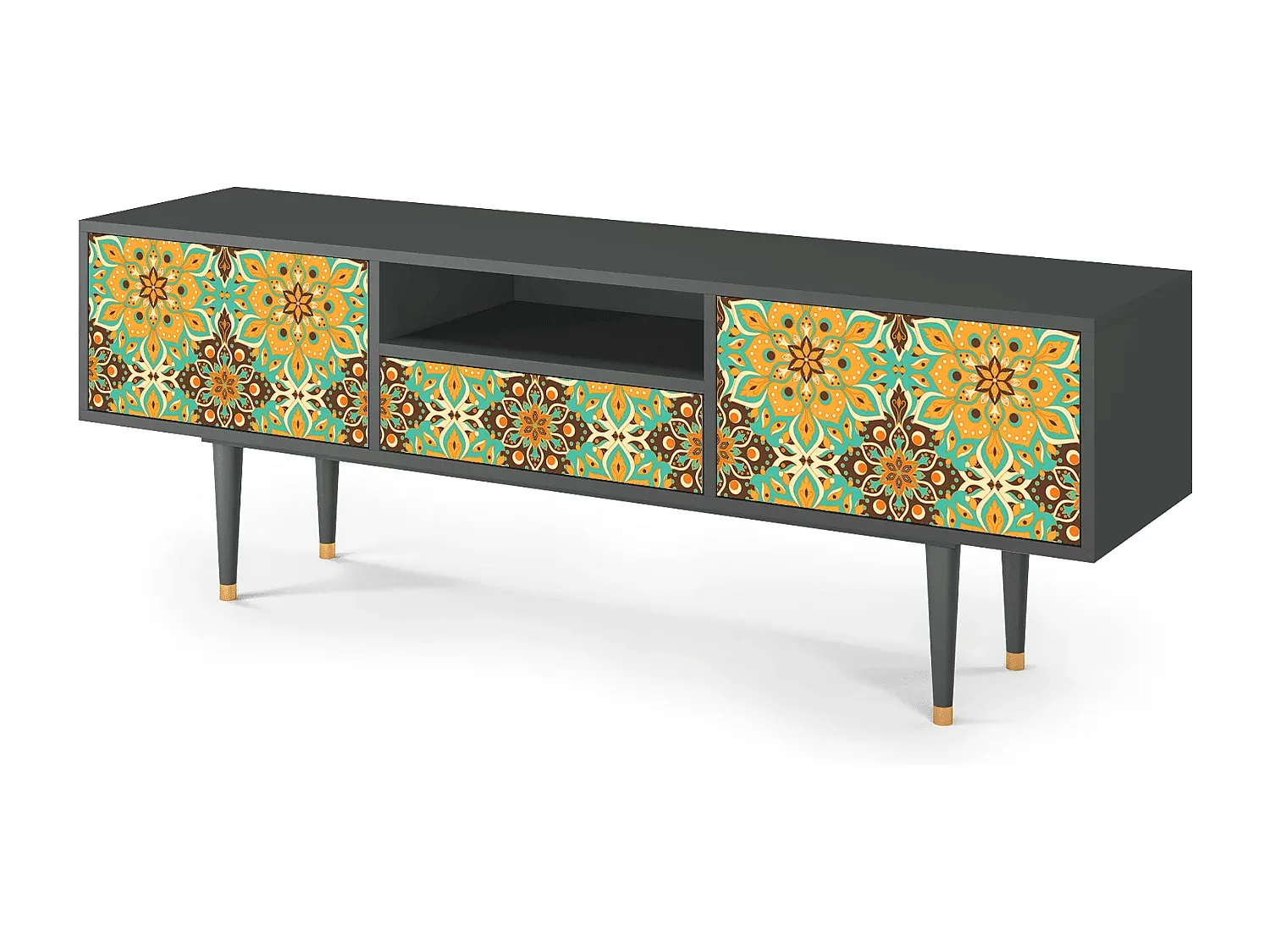 Fernsehtisch in modernen Farben 170x59x41 cm