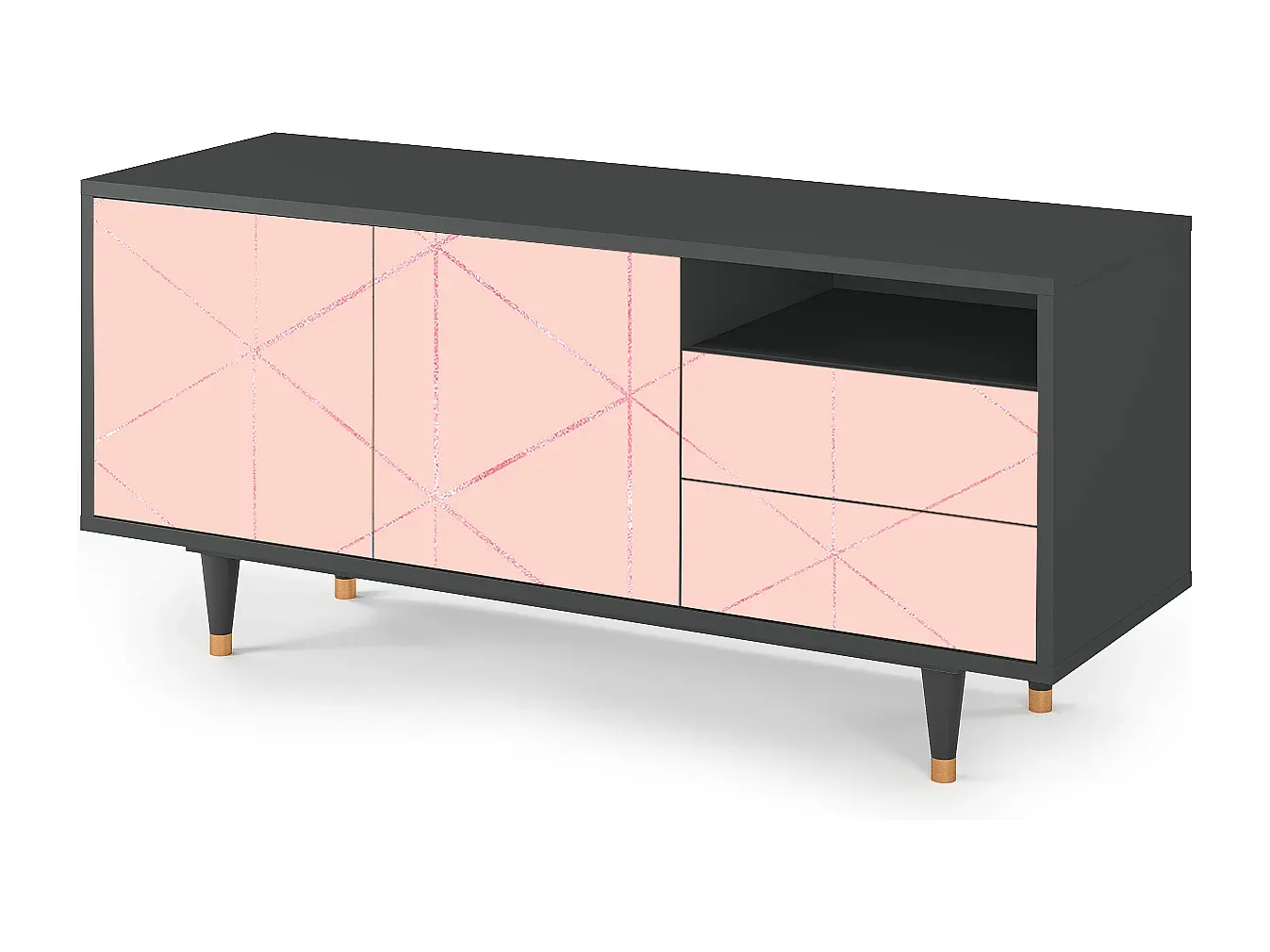 Elegantes TV-Möbel mit Stauraum, 125 cm