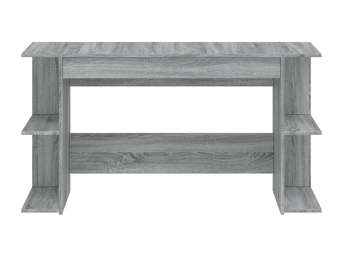 Moderner Schreibtisch mit großem Stauraum, 140x50x75 cm, Holzoptik