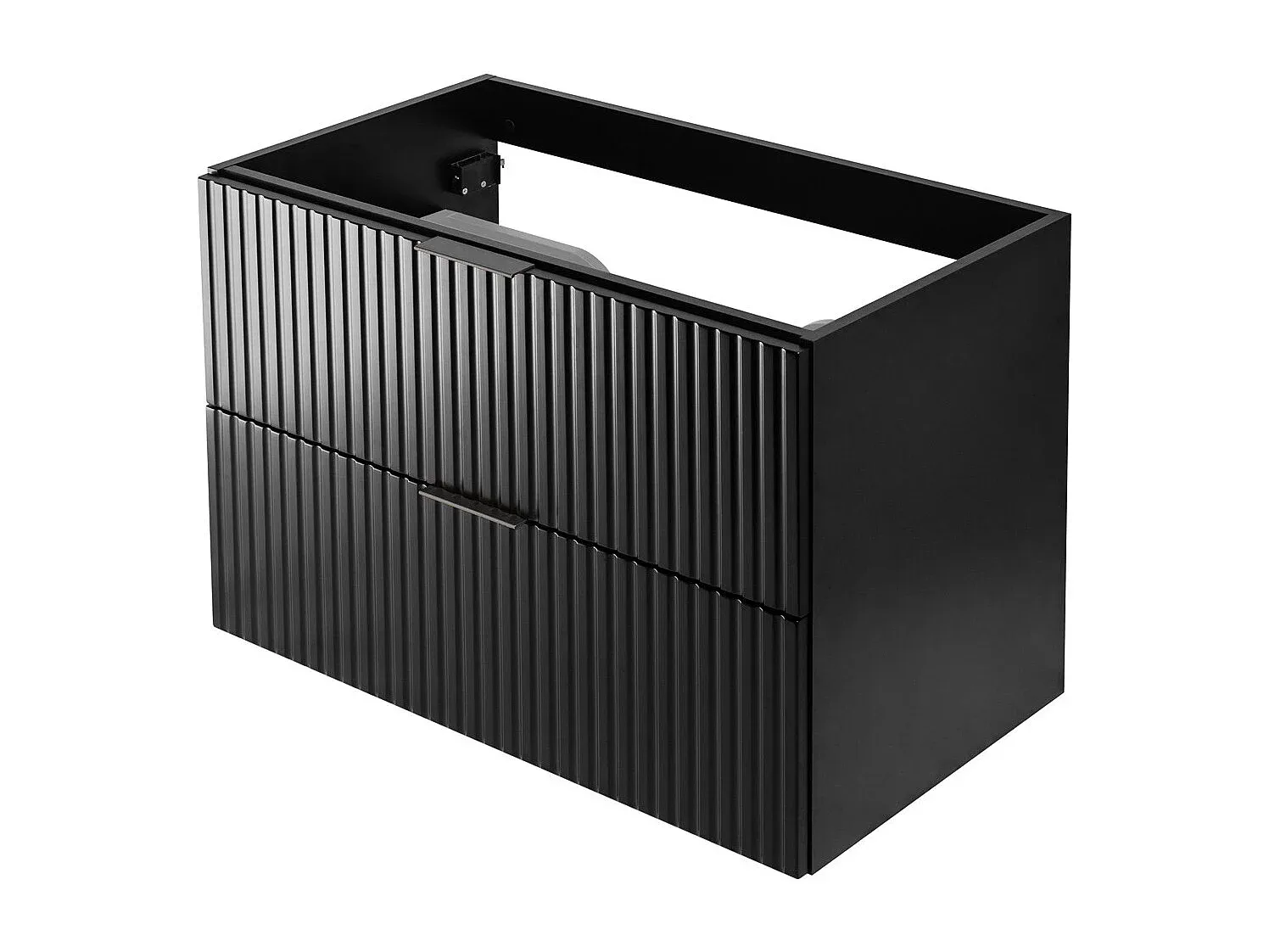 Moderner Unterschrank für Badezimmer, schwarz, 80 x 57 x 46 cm