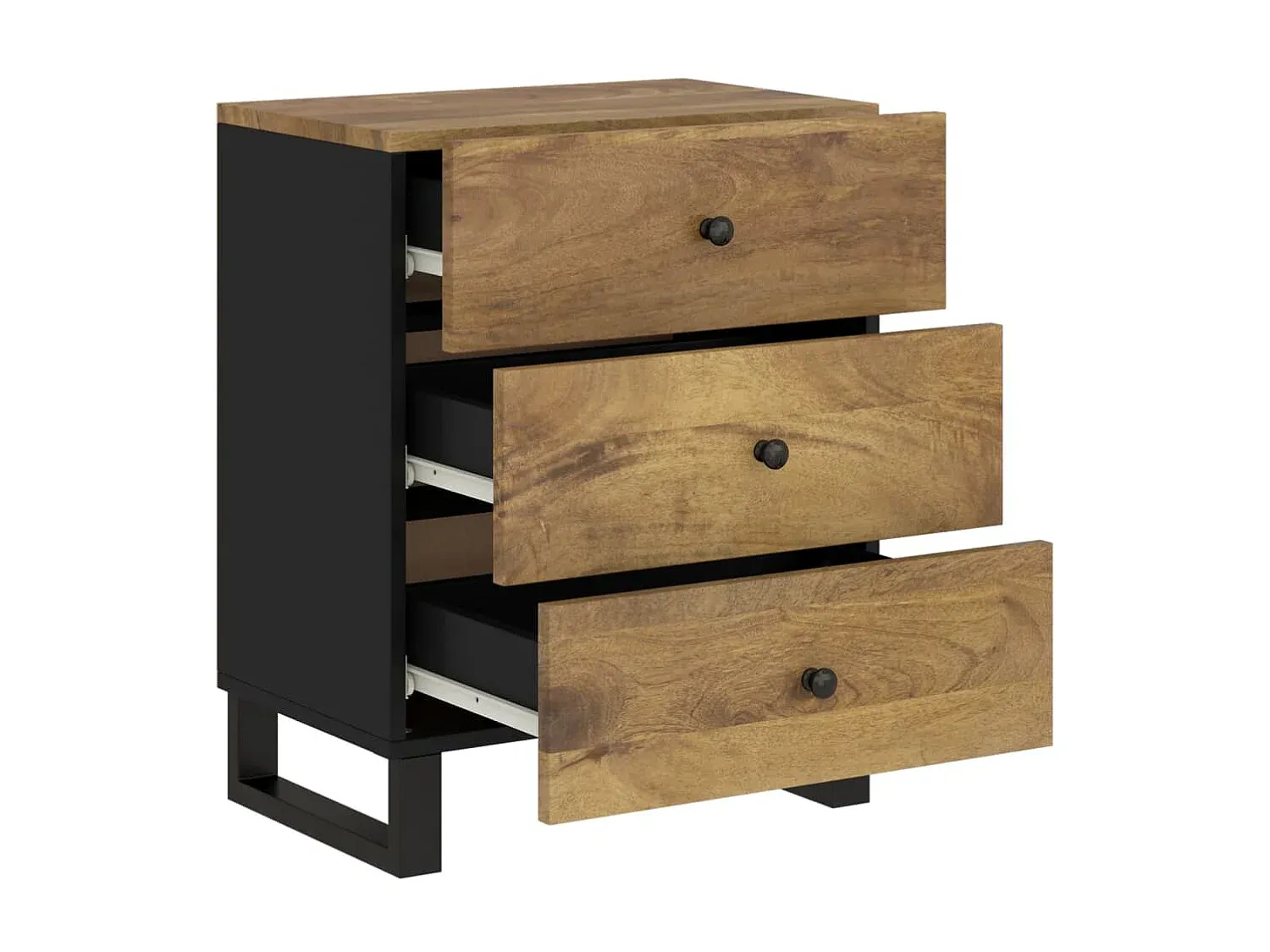 Holz Nachttisch mit Schublade und Stauraum