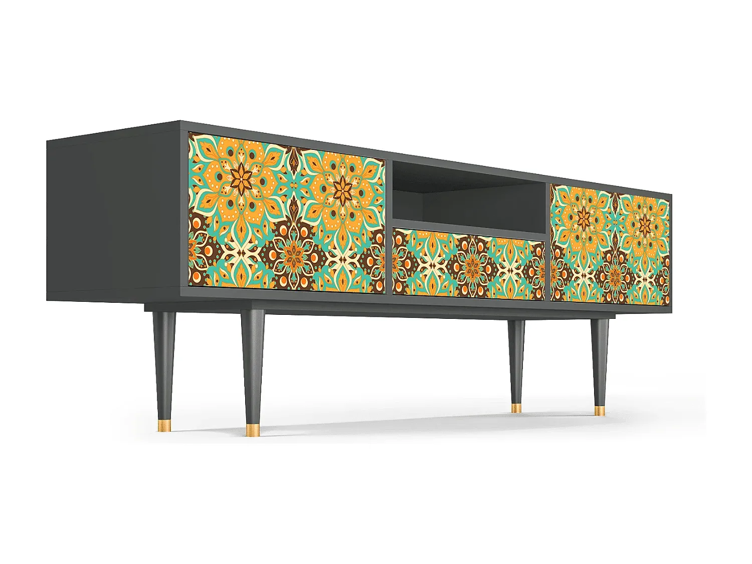 Fernsehtisch in modernen Farben 170x59x41 cm