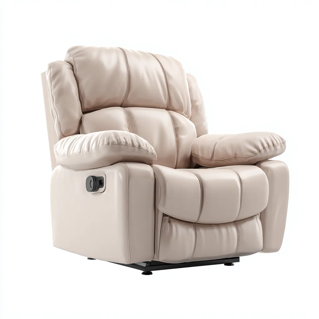 Fauteuil relax rembourré 90x95x105 cm - Beige - Design confortable pour salon-Havenupnest