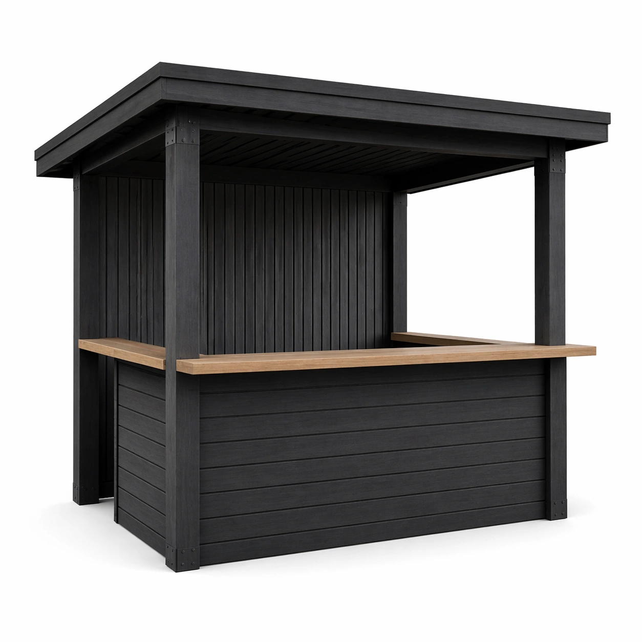 Barpavillon holz kunststoff schwarz-NESTHAVENZ