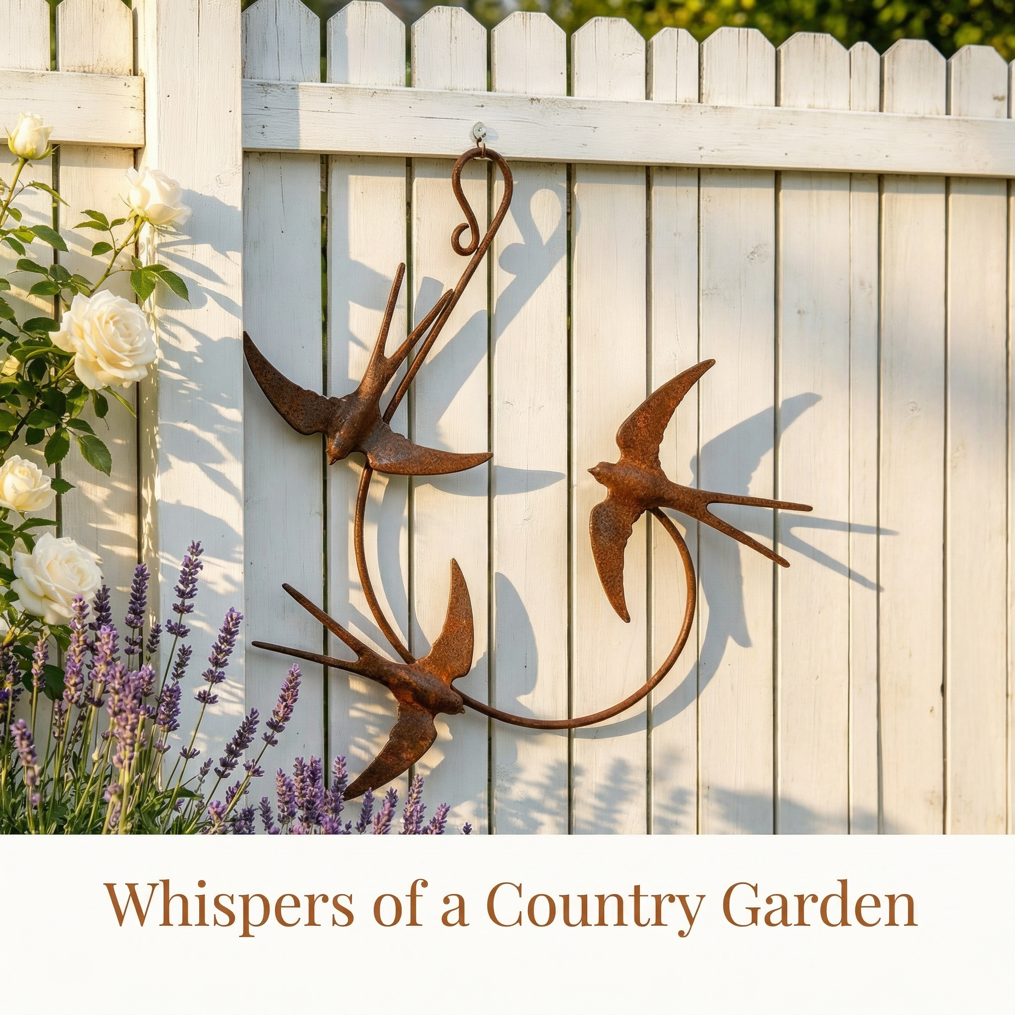 Rustic Metal Swallow Wall Art for Indoor & Outdoor Decor-EASESTER