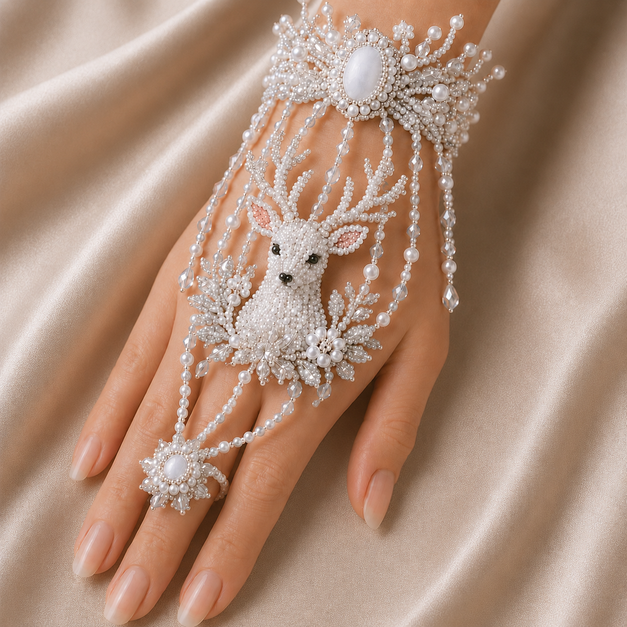 49% OFF🔥 Enchanted Forest: Guardians & Shadows – DIY Beaded Hand Bracelet📦Limited Stock！