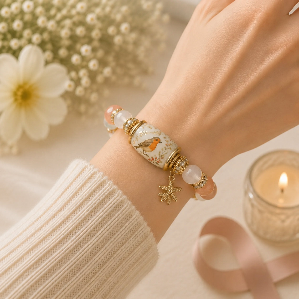 🌸 Robin of Happiness Bracelet – 2026 Limited Edition 🐦