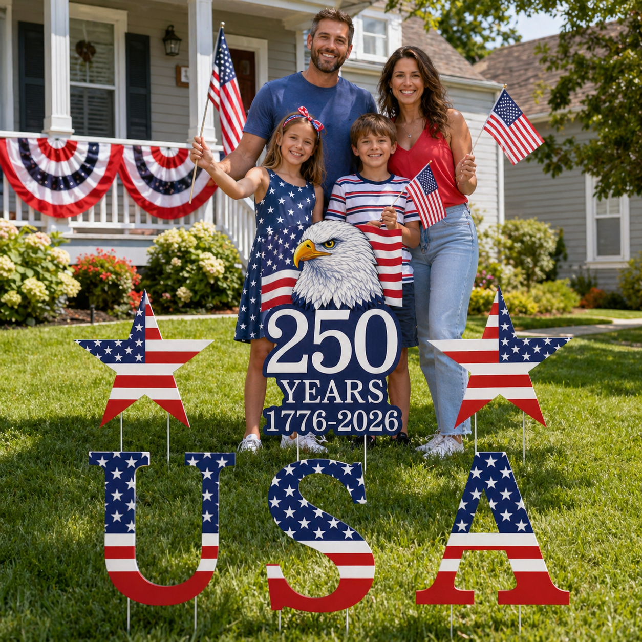 America 250th Anniversary Eagle Yard Sign Set