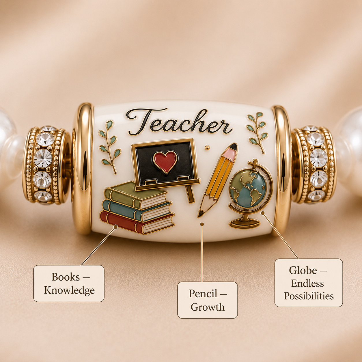📈🔥2026 Top Picks🍎 Heart Of A Teacher Bracelet
