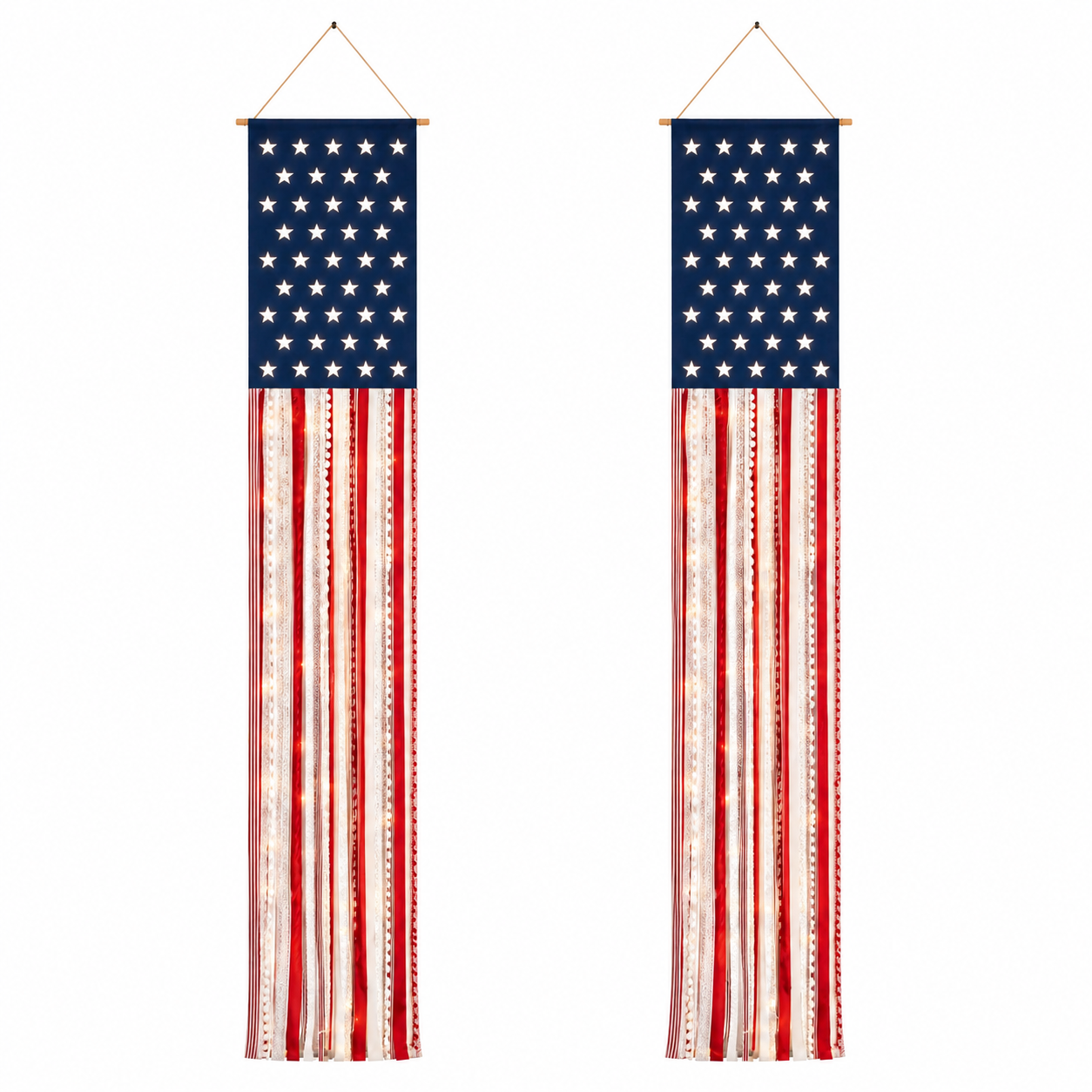 Lighted Patriotic Porch Banner-EASESTER
