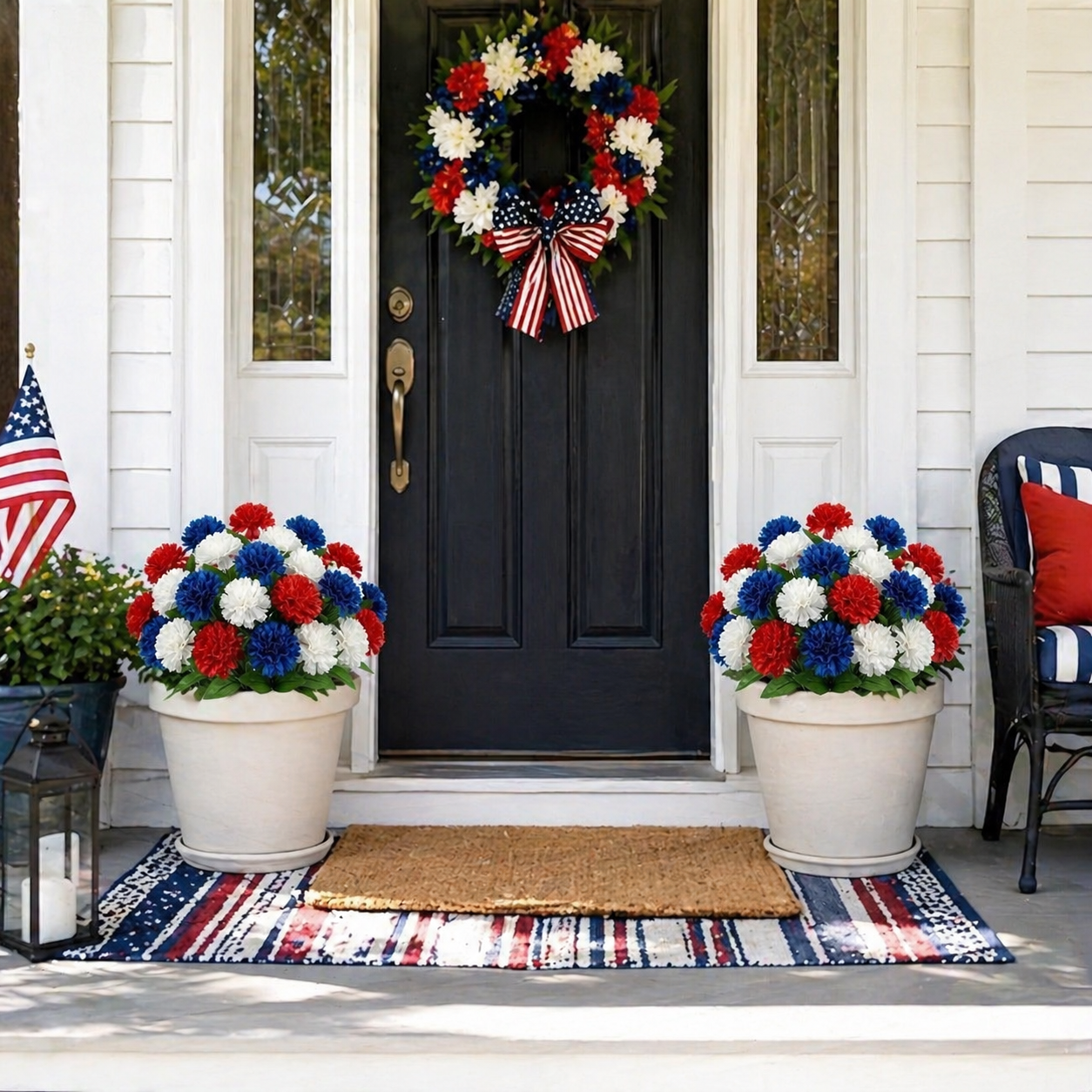 Patriotic Artificial Carnation Bouquet-EASESTER