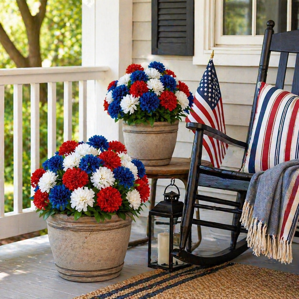 Patriotic Artificial Carnation Bouquet-EASESTER