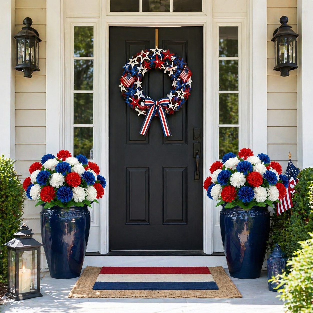 Patriotic Artificial Carnation Bouquet-EASESTER