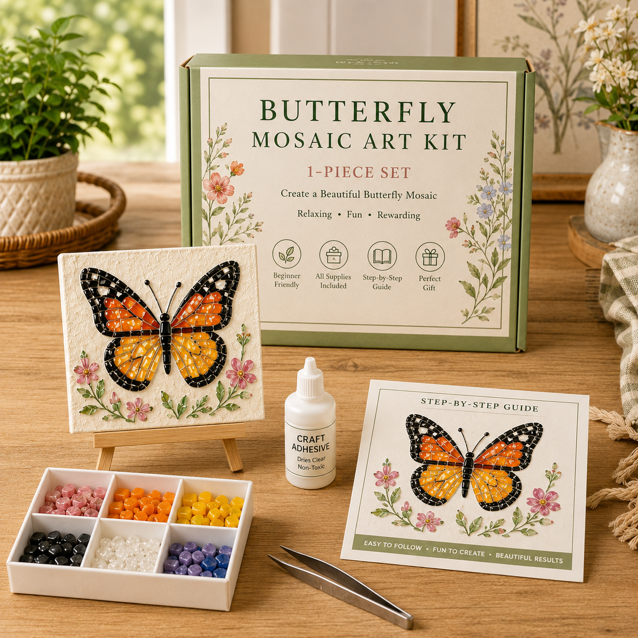 🌸🙏💖Sea Glass Art Kit – Create Stunning Mosaic Masterpieces at Home 🐢🌸🙏💖
