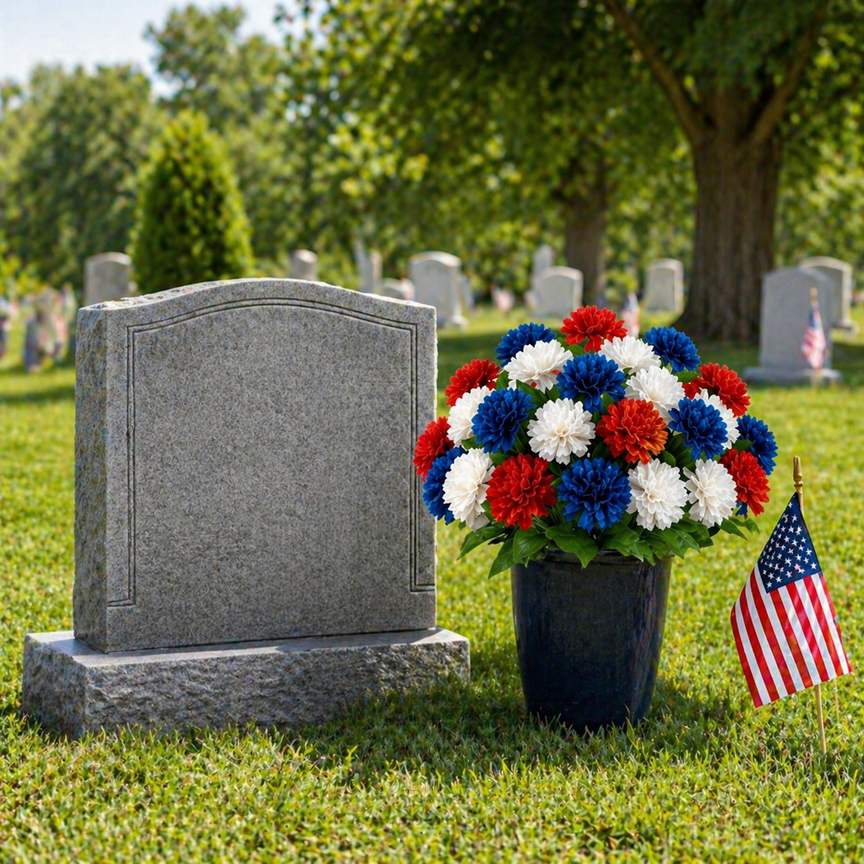 Patriotic Artificial Carnation Bouquet-EASESTER