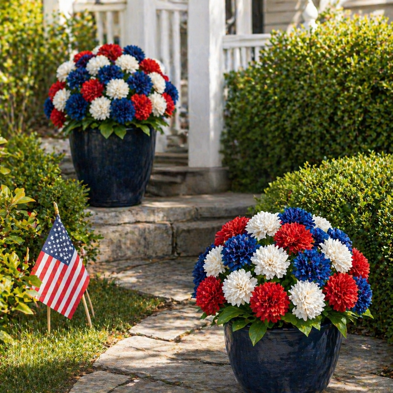 Patriotic Artificial Carnation Bouquet-EASESTER