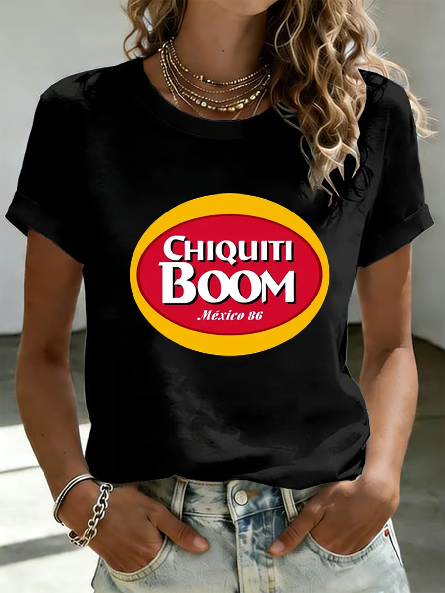 Women's Mexico Football Lover Funny Chiquitibum Printed T-Shirt-2026 World Cup Gear