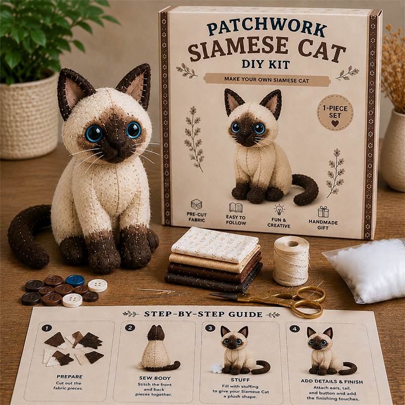 🧵DIY Patchwork Gnome Kit – Create Your Own Adorable Gnome ♂