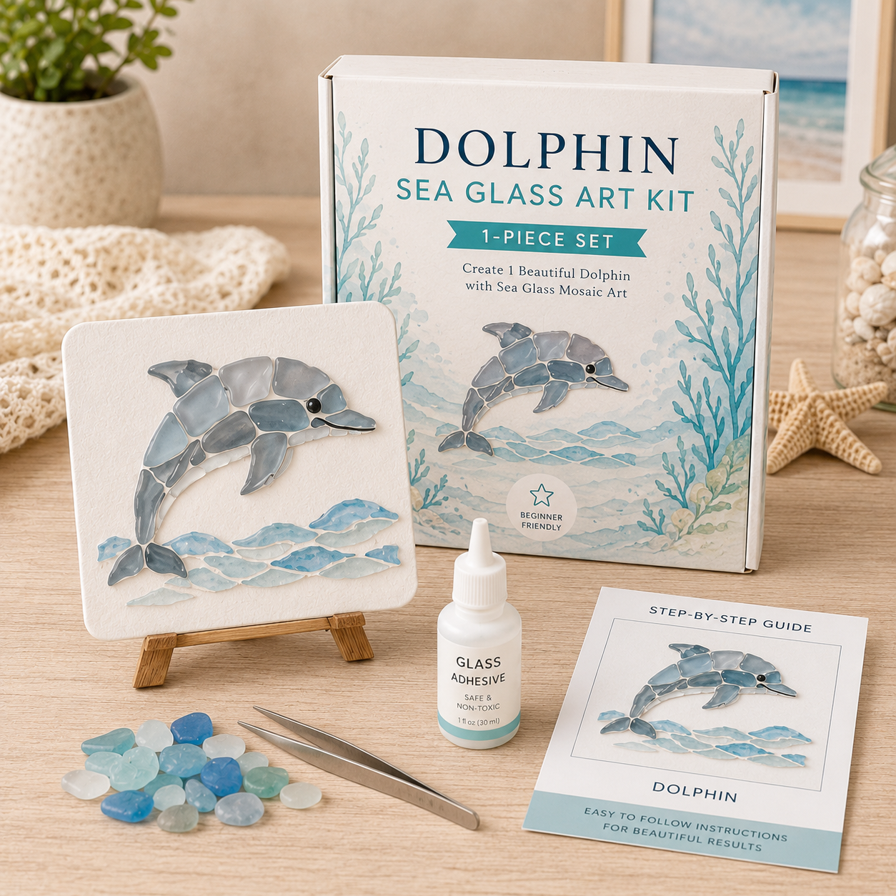 🌸🙏💖Sea Glass Art Kit – Create Stunning Mosaic Masterpieces at Home 🐢🌸🙏💖