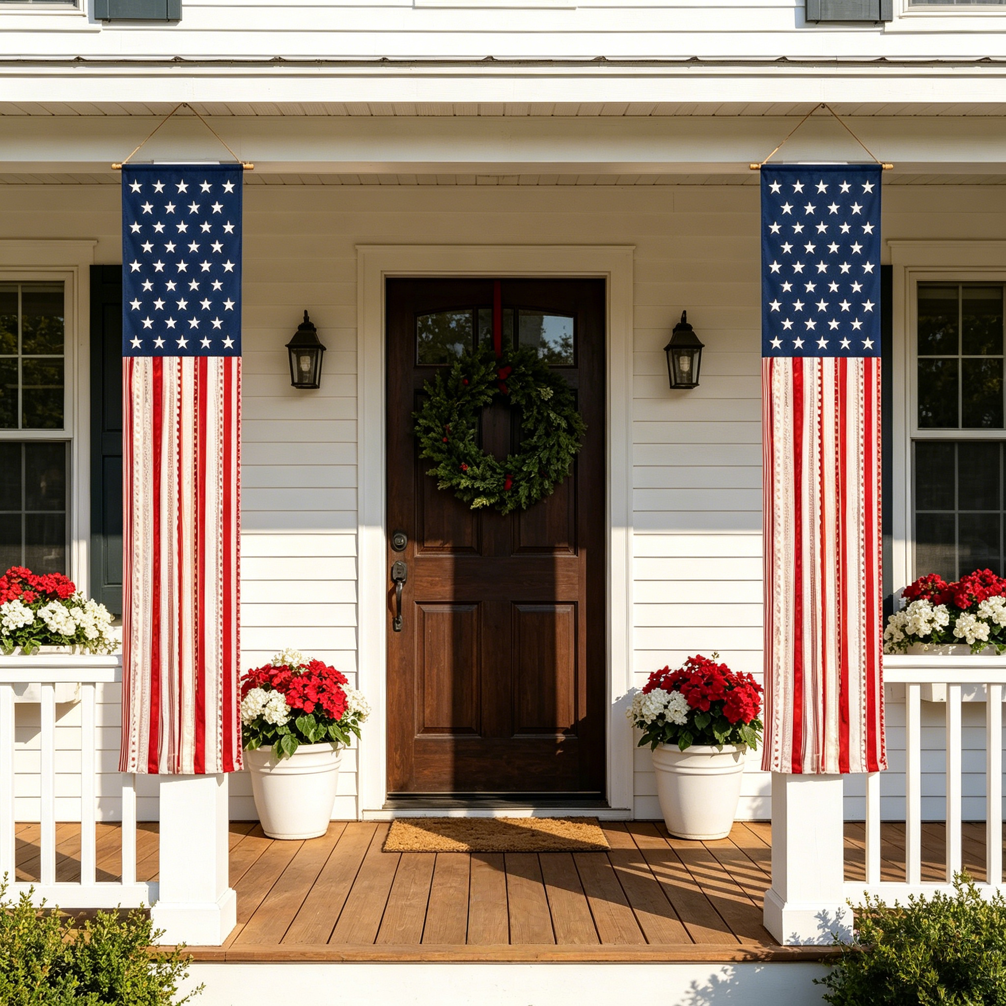Lighted Patriotic Porch Banner-EASESTER