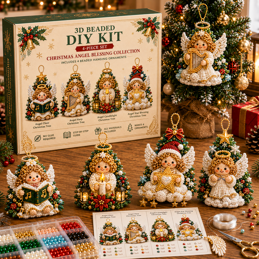 🔥Limited time 70% OFF -🎄 3D Beaded Christmas Tree Ornament DIY Kit (🧘Relaxing & Beginner-Friendly)