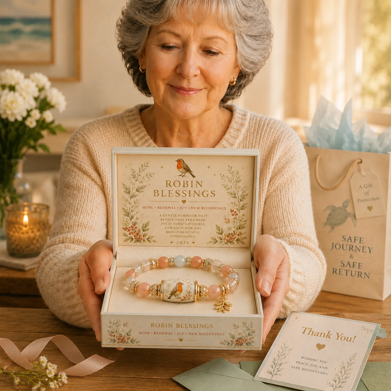 🌸 Robin of Happiness Bracelet – 2026 Limited Edition 🐦