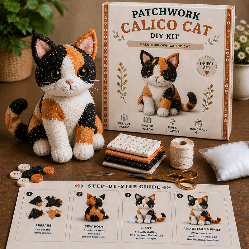 🧵DIY Patchwork Gnome Kit – Create Your Own Adorable Gnome ♂