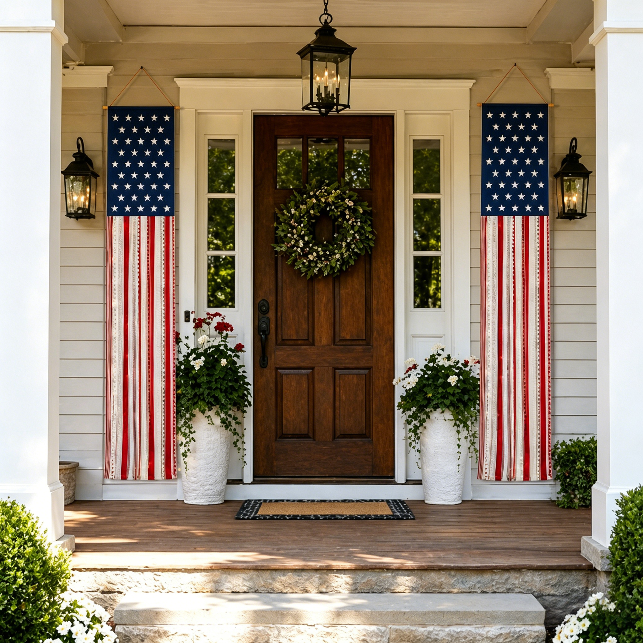 Lighted Patriotic Porch Banner-EASESTER