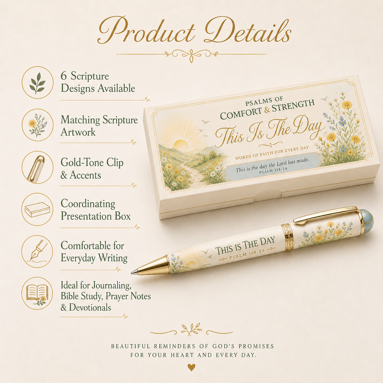 ✝️ Psalms of Comfort & Strength Scripture Pen Collection