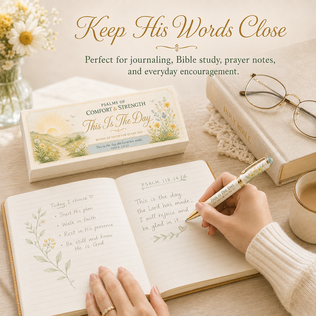 ✝️ Psalms of Comfort & Strength Scripture Pen Collection