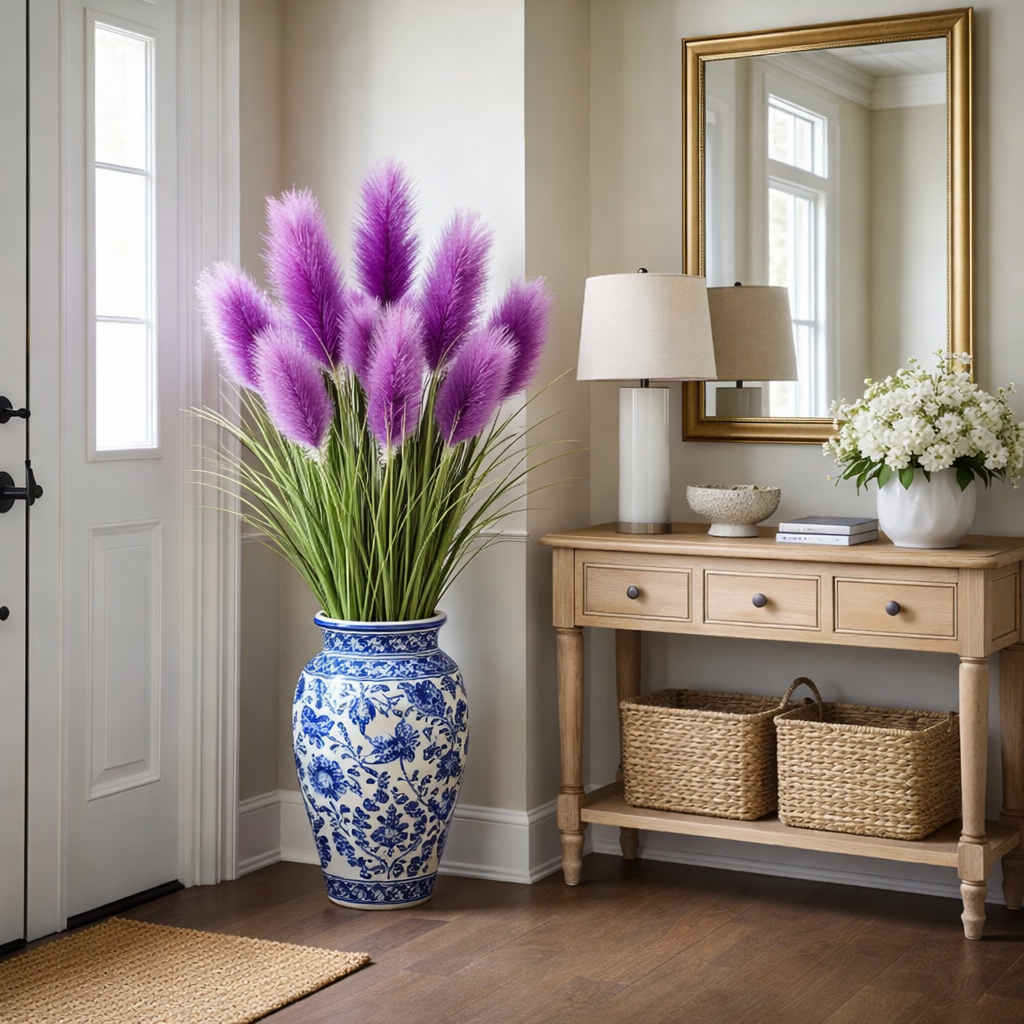 31.5 inches Tall Purple Pampas Grass Arrangement-EASESTER