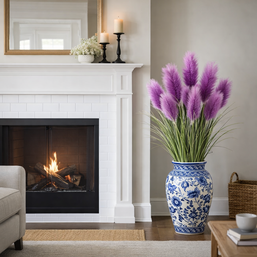 31.5 inches Tall Purple Pampas Grass Arrangement-EASESTER