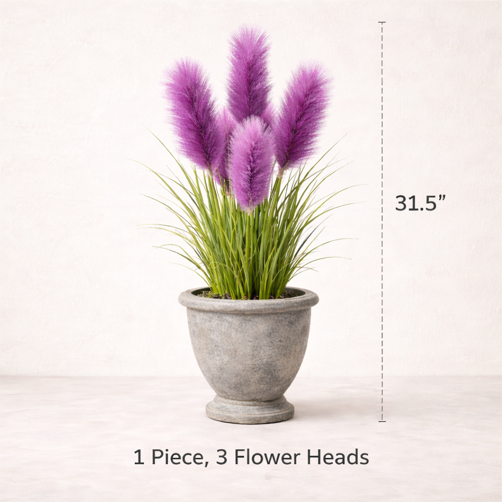 31.5 inches Tall Purple Pampas Grass Arrangement-EASESTER