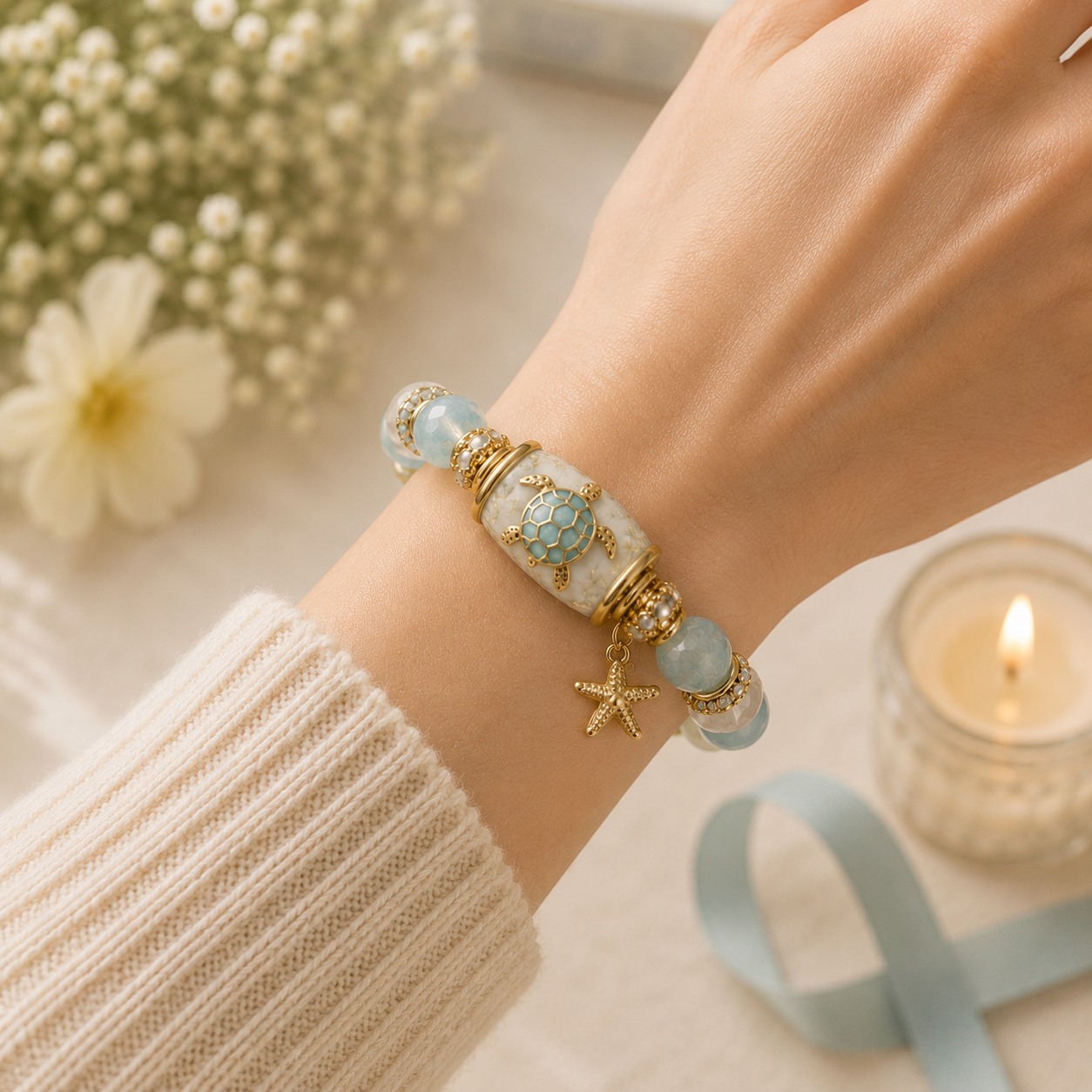 🌊 Protection • Longevity • Safe Journey • Peace🐢 2026 Limited Edition Sea Turtle Blessings Bracelet