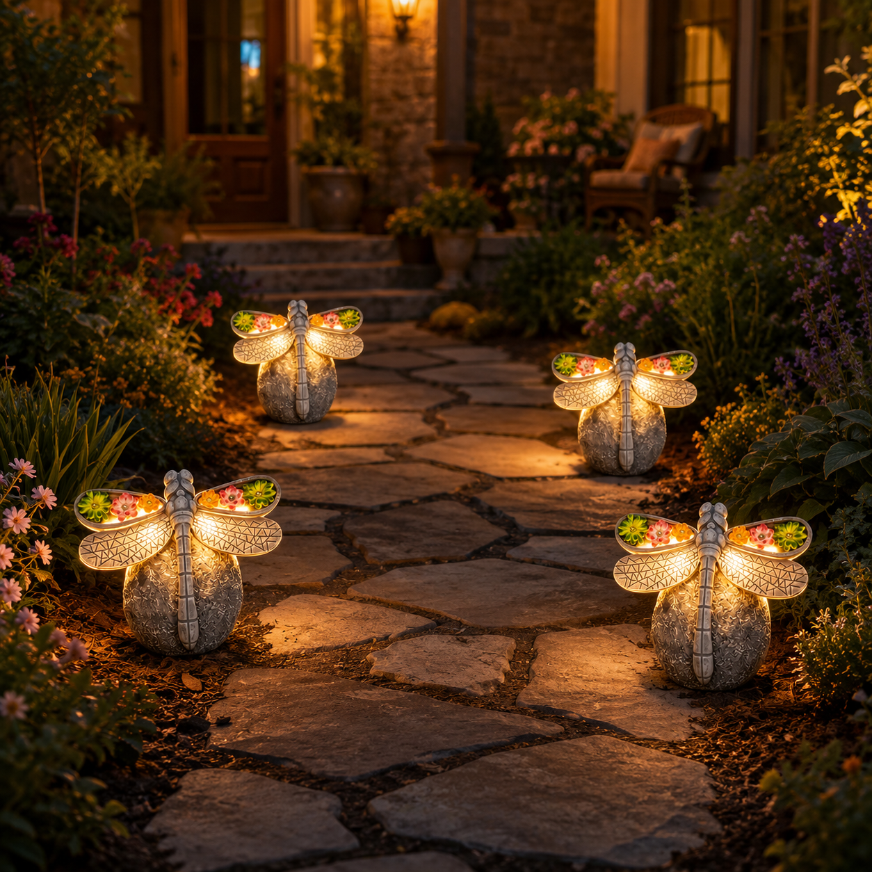 Solar Dragonfly Garden Light Decor-EASESTER