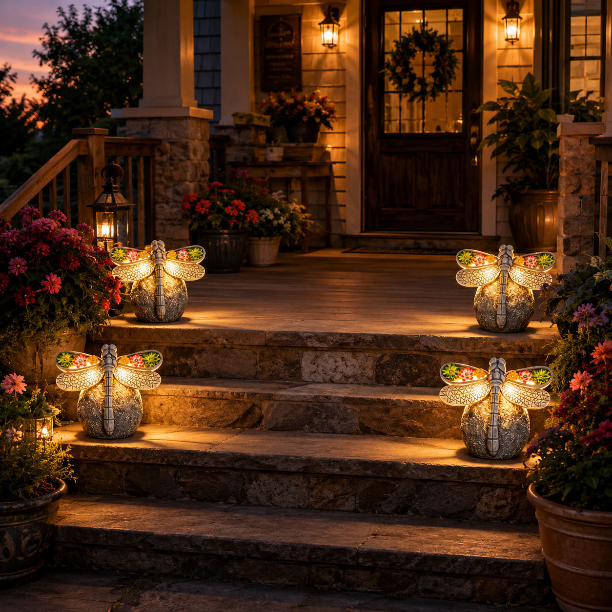 Solar Dragonfly Garden Light Decor-EASESTER