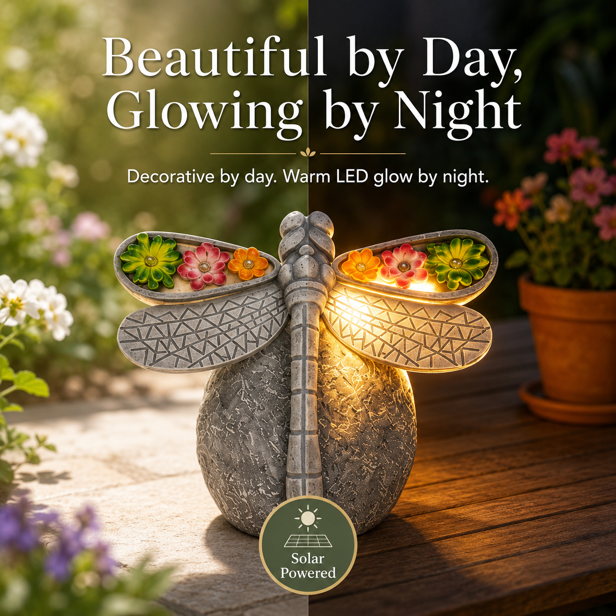 Solar Dragonfly Garden Light Decor-EASESTER