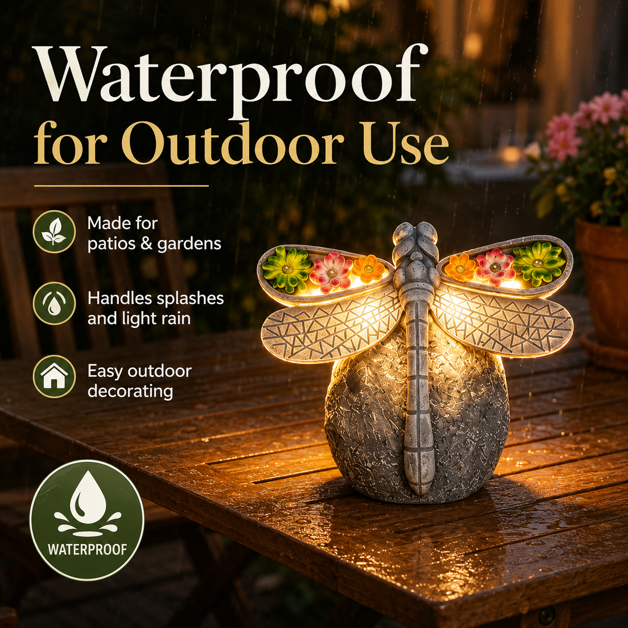 Solar Dragonfly Garden Light Decor-EASESTER