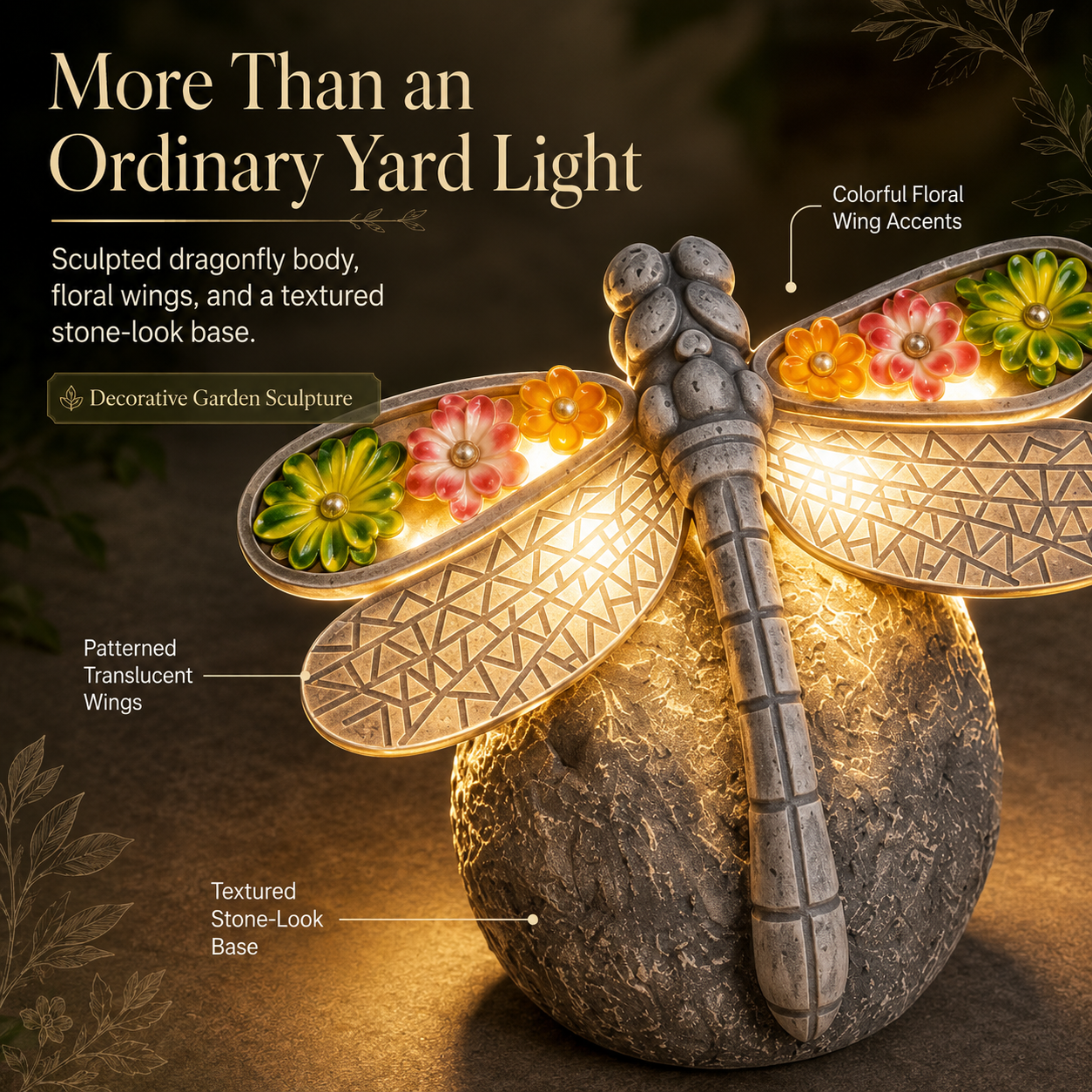 Solar Dragonfly Garden Light Decor-EASESTER