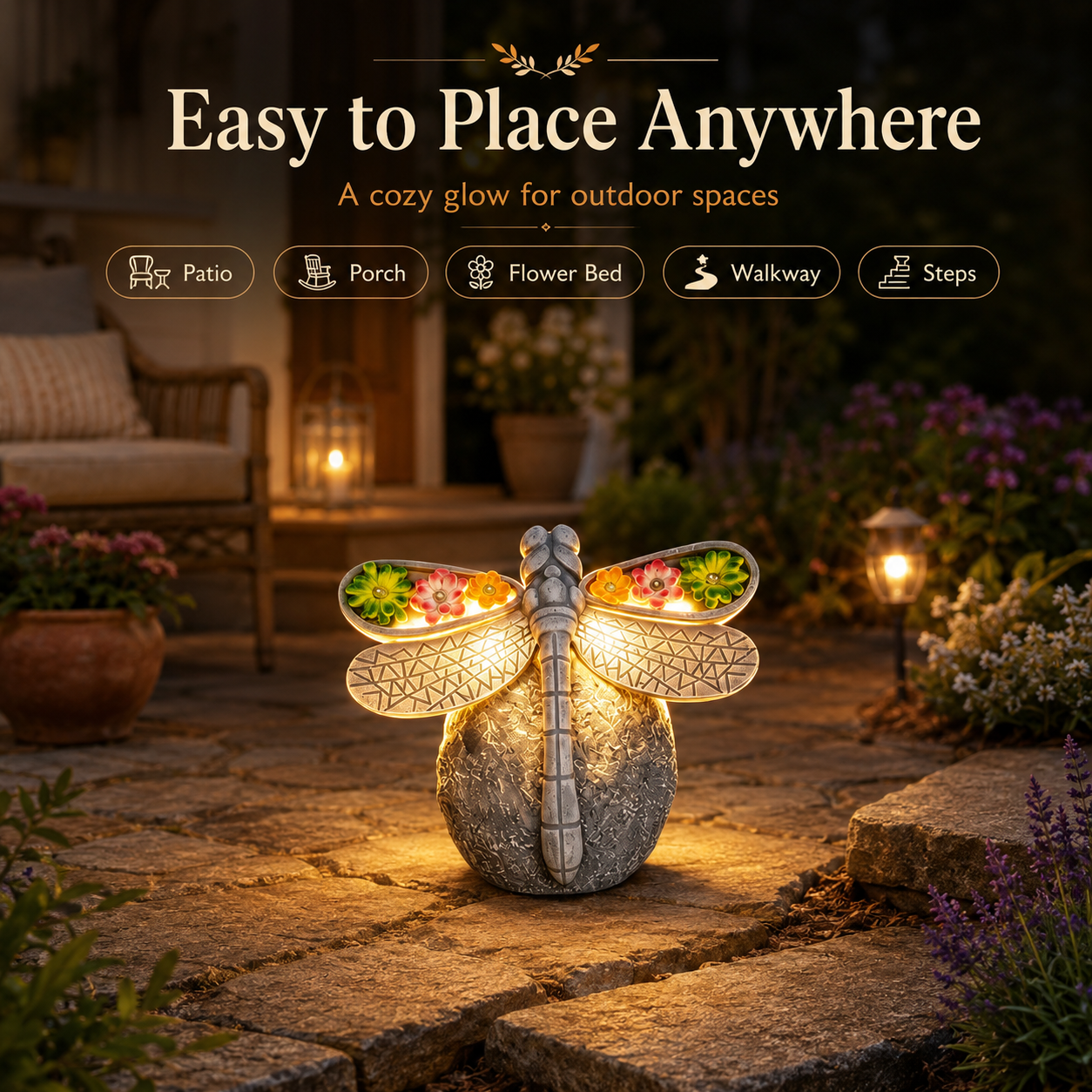 Solar Dragonfly Garden Light Decor-EASESTER