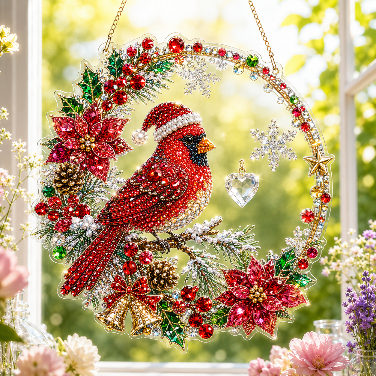 🧘Relaxing & Beginner-Friendly -💎Christmas Diamond Art Hanging Ornament Kit