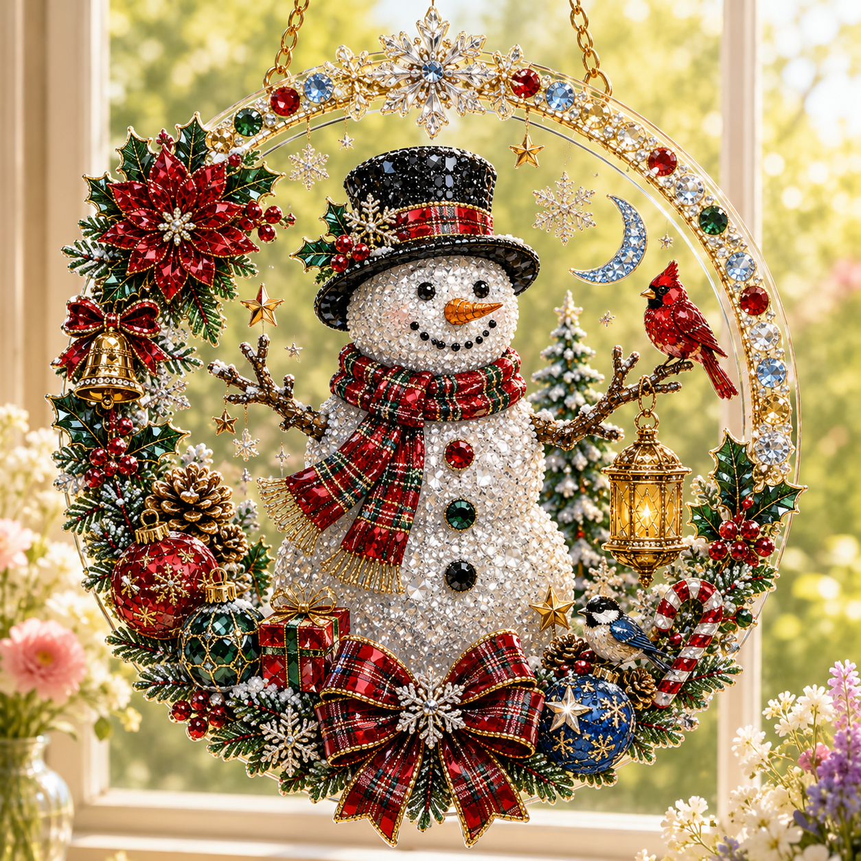 🧘Relaxing & Beginner-Friendly -💎Christmas Diamond Art Hanging Ornament Kit