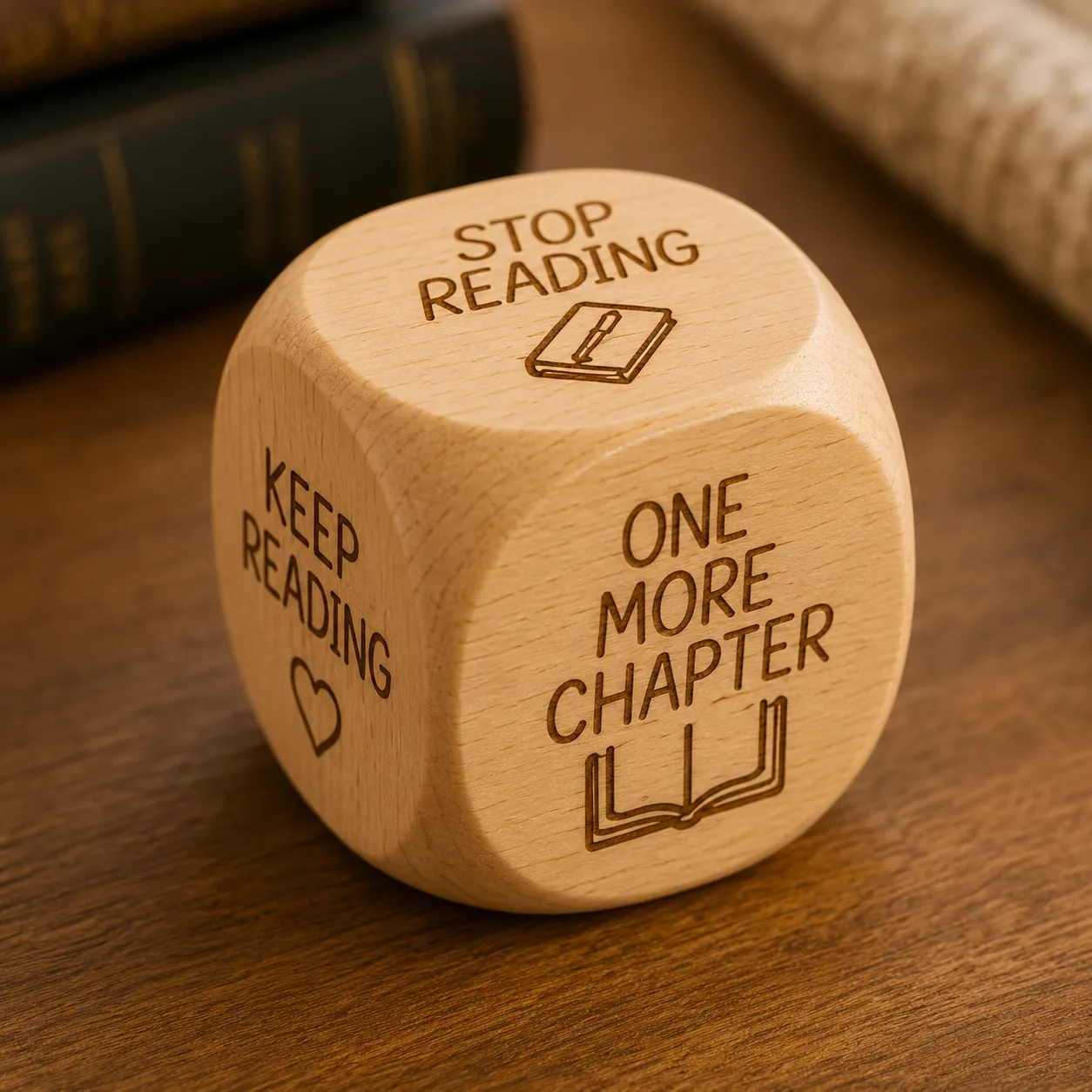 Wooden Reading Decision Dice