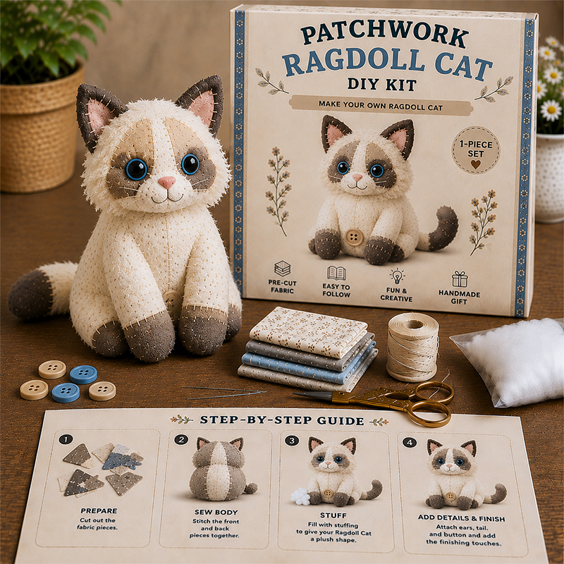 🧵DIY Patchwork Gnome Kit – Create Your Own Adorable Gnome ♂