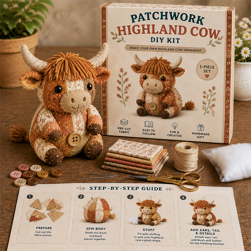 🧵DIY Patchwork Gnome Kit – Create Your Own Adorable Gnome ♂