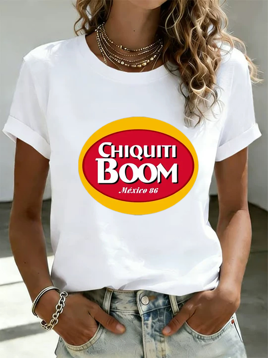 Women's Mexico Football Lover Funny Chiquitibum Printed T-Shirt-2026 World Cup Gear