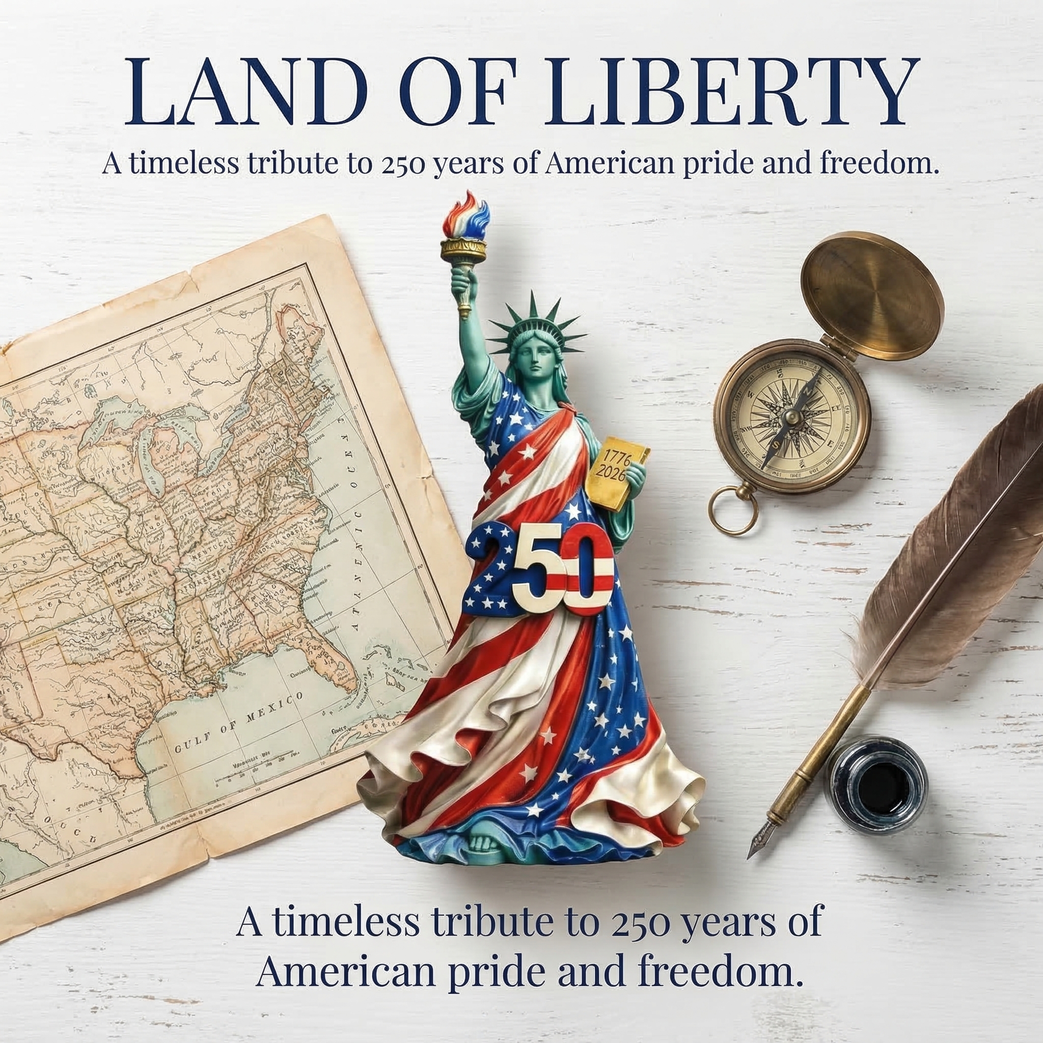 The Statue of Liberty - 250th Anniversary United States of America Ornament 1776-2026