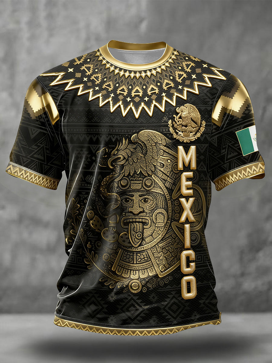 Men's Mexico Football Lover Printed T-shirt-2026 World Cup Gear